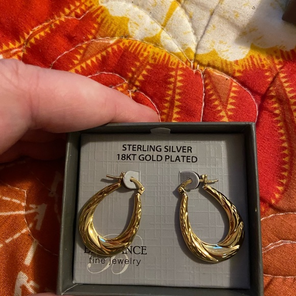 Gold plated earrings - Picture 2 of 2
